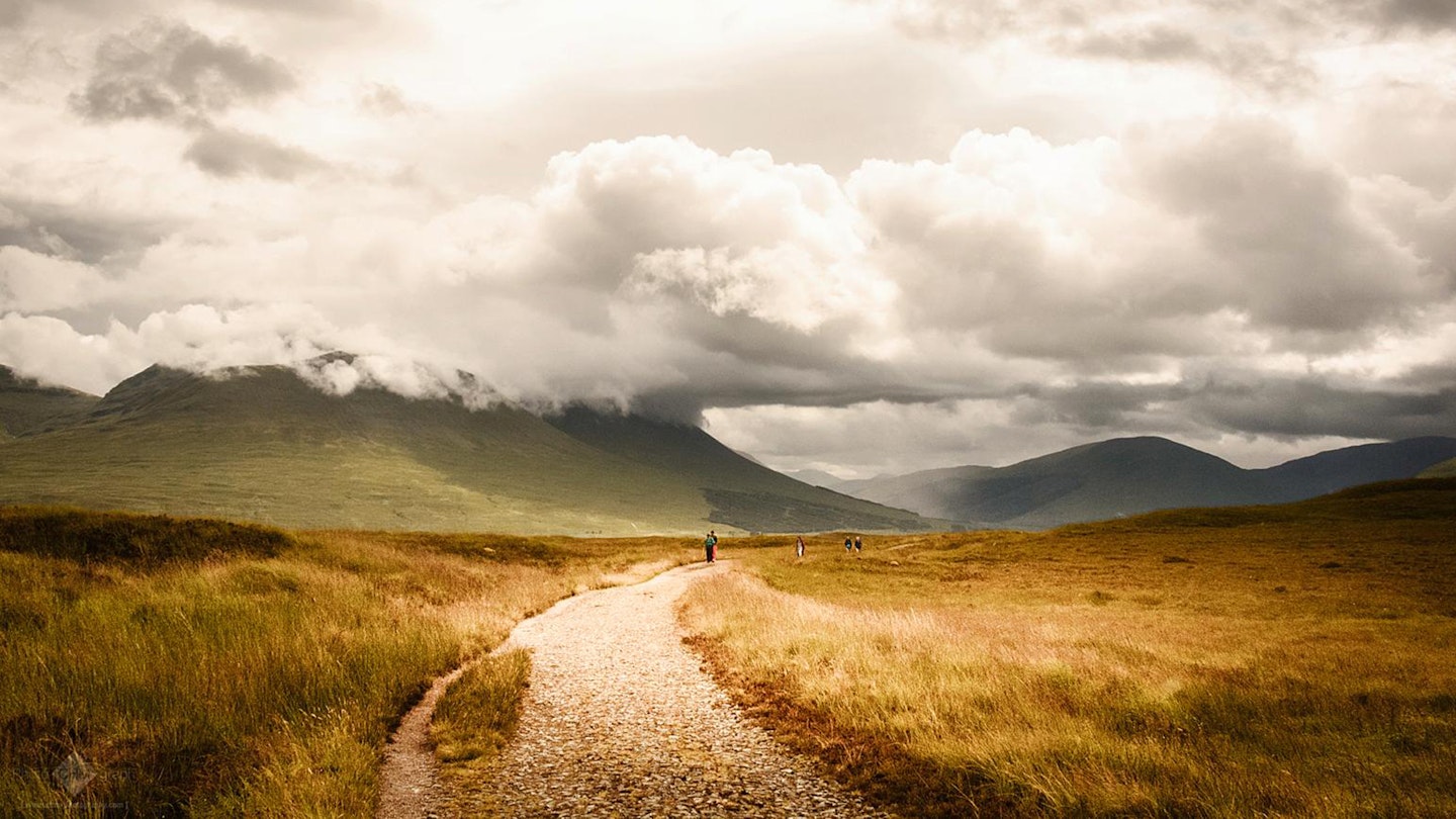 West highland way path under clouds