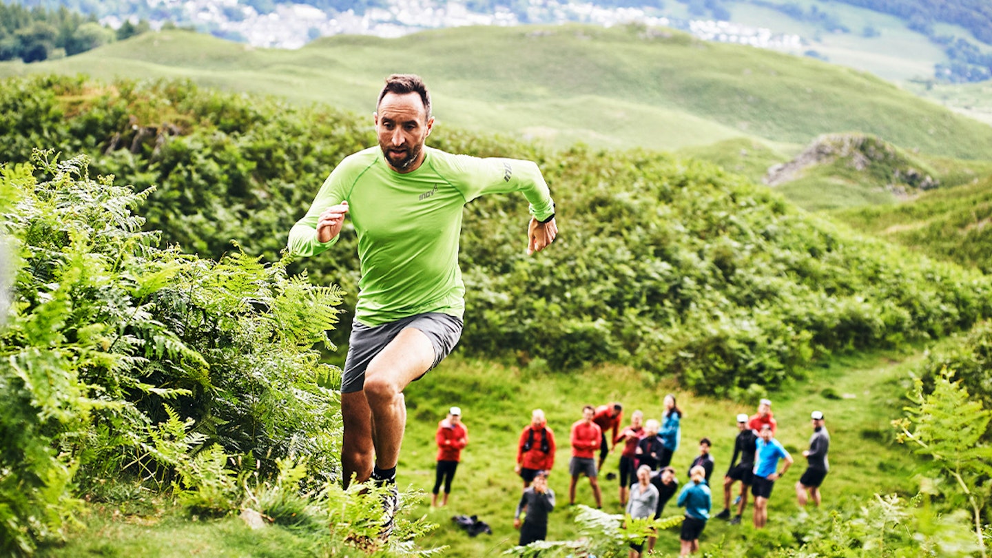 runners going uphill