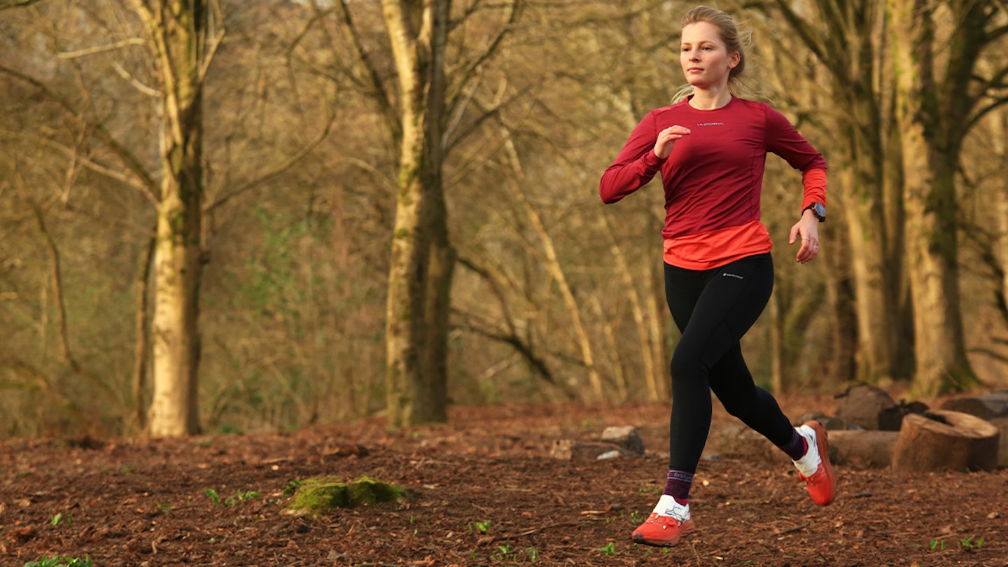 runner in the forest