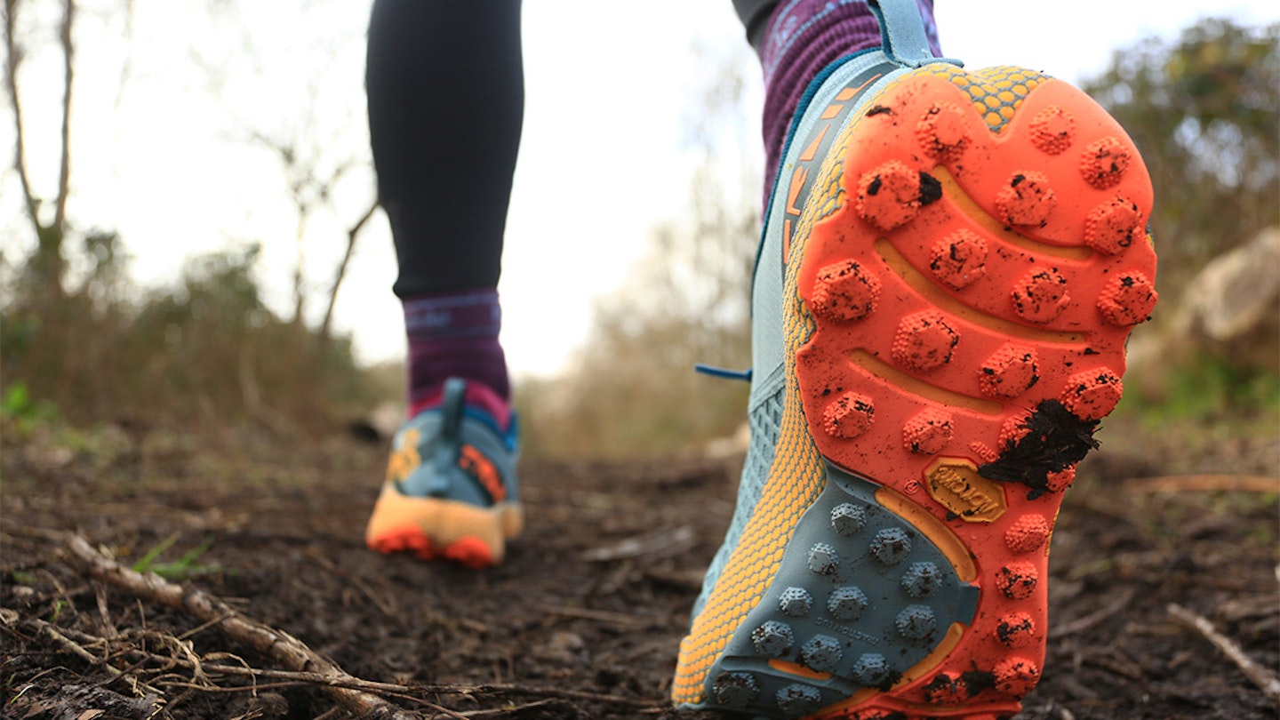 outsole of a trail running shoe