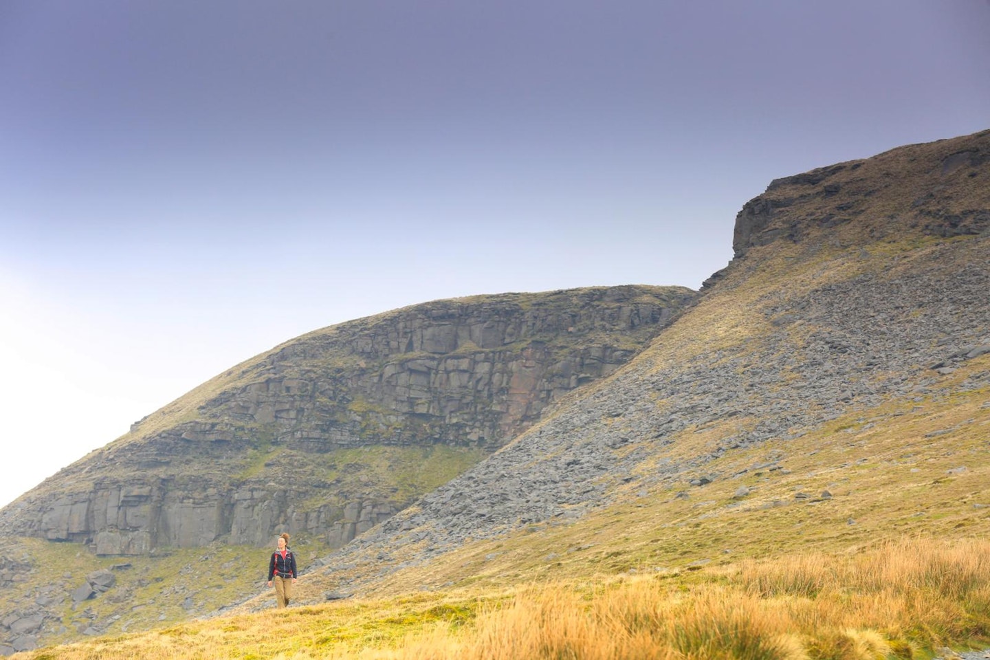 Heading up the SW face of Ingleborough Yorkshire Dales National Park Ingleborough_preview