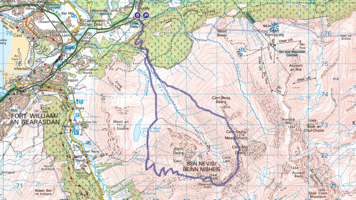 CMD Arete route map