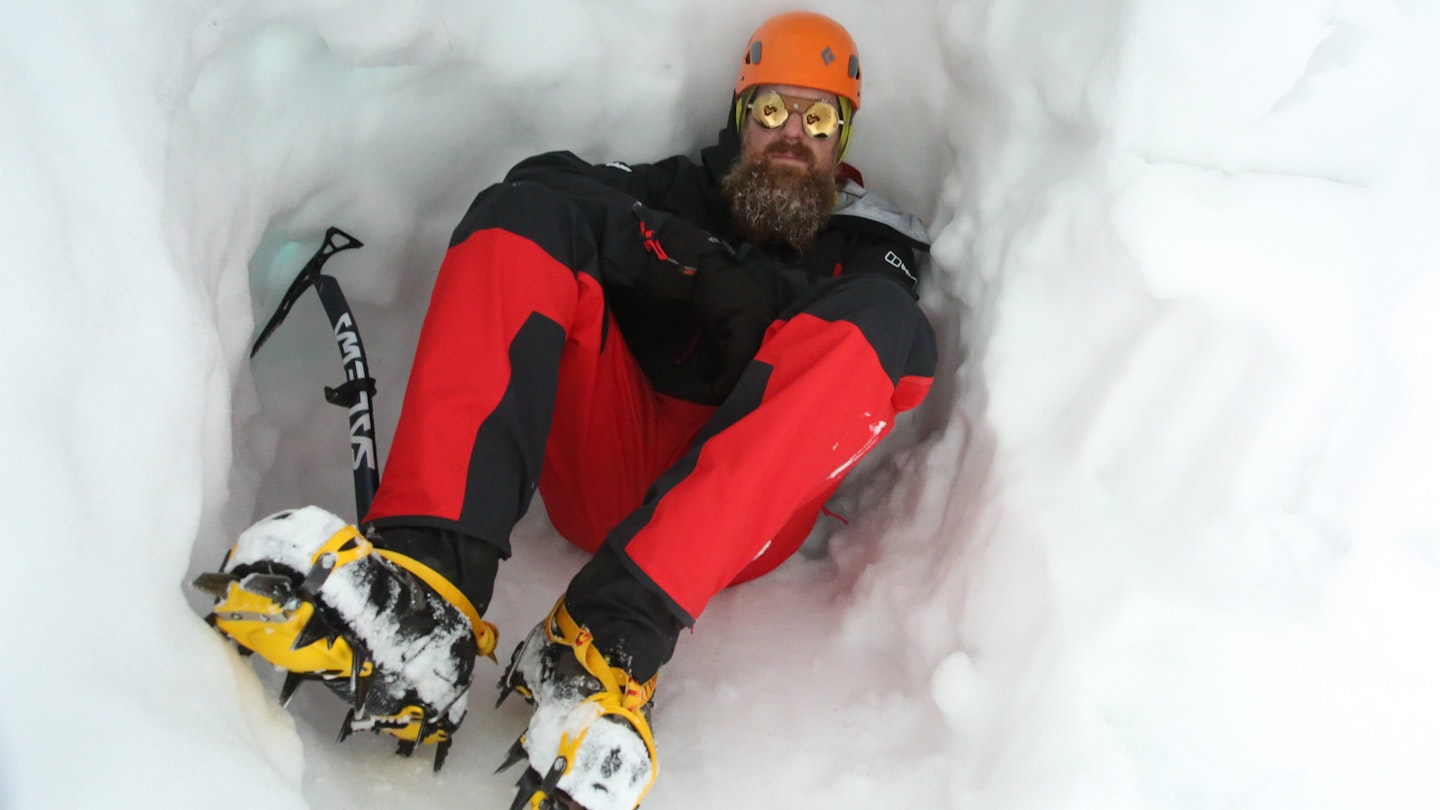 Chilling out in the Berghaus MTN Seeker GTX Pant waterproof overtrousers in snow