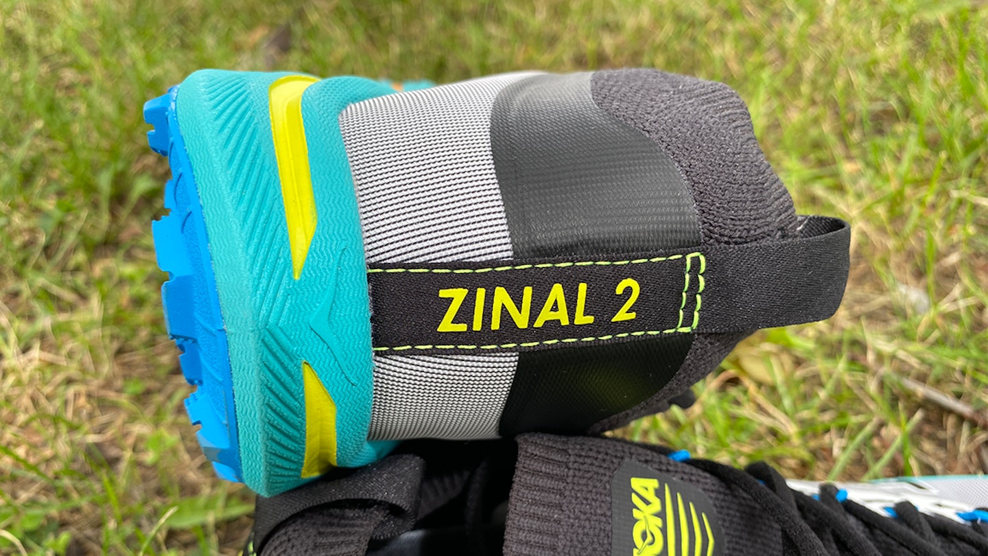 Hoka Zinal 2 trail running shoe close up