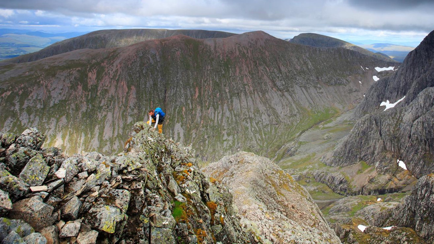 Near the top of the ledge route up Ben Nevis