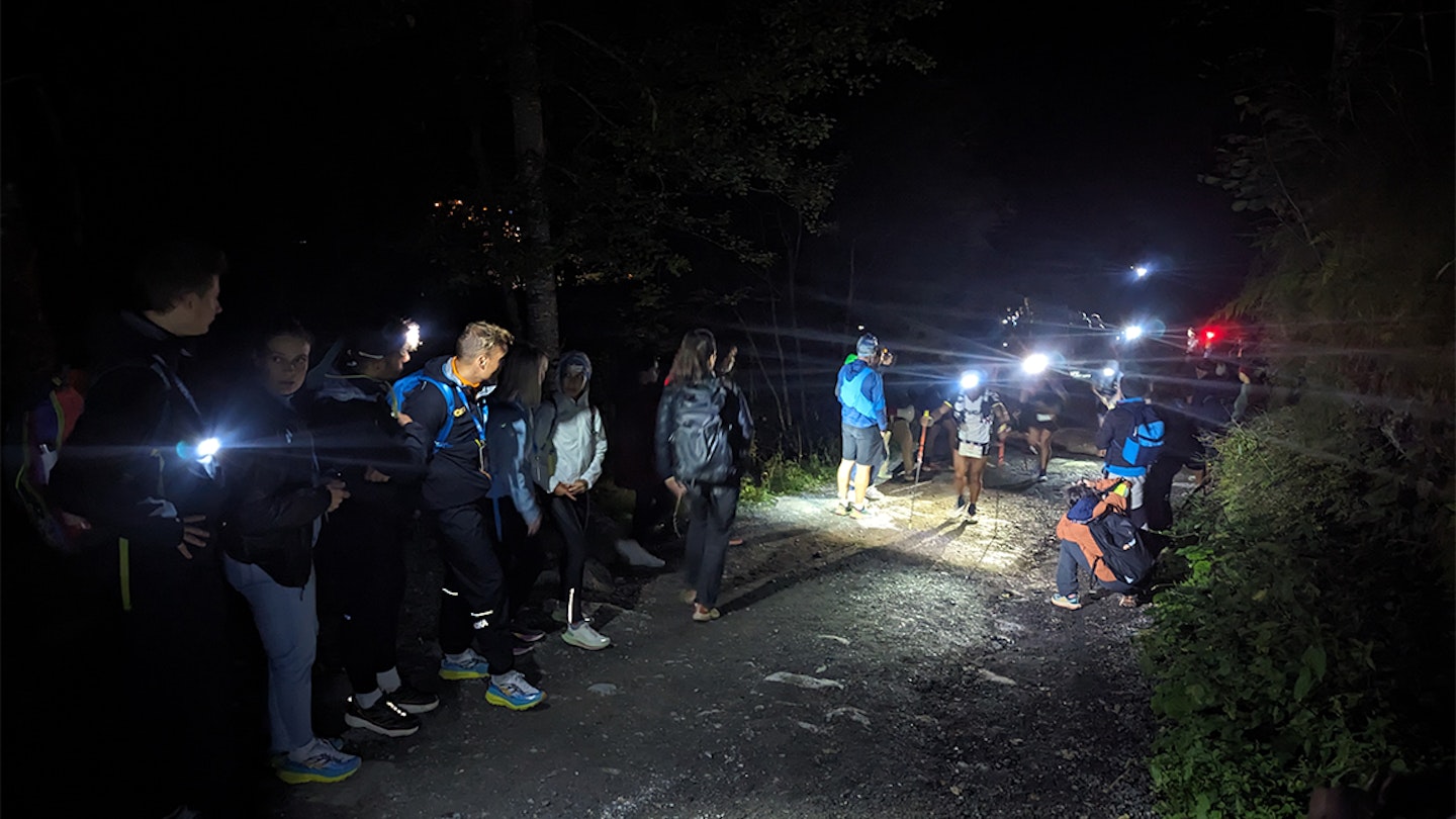 Runners at Notre Dame de la Gorge