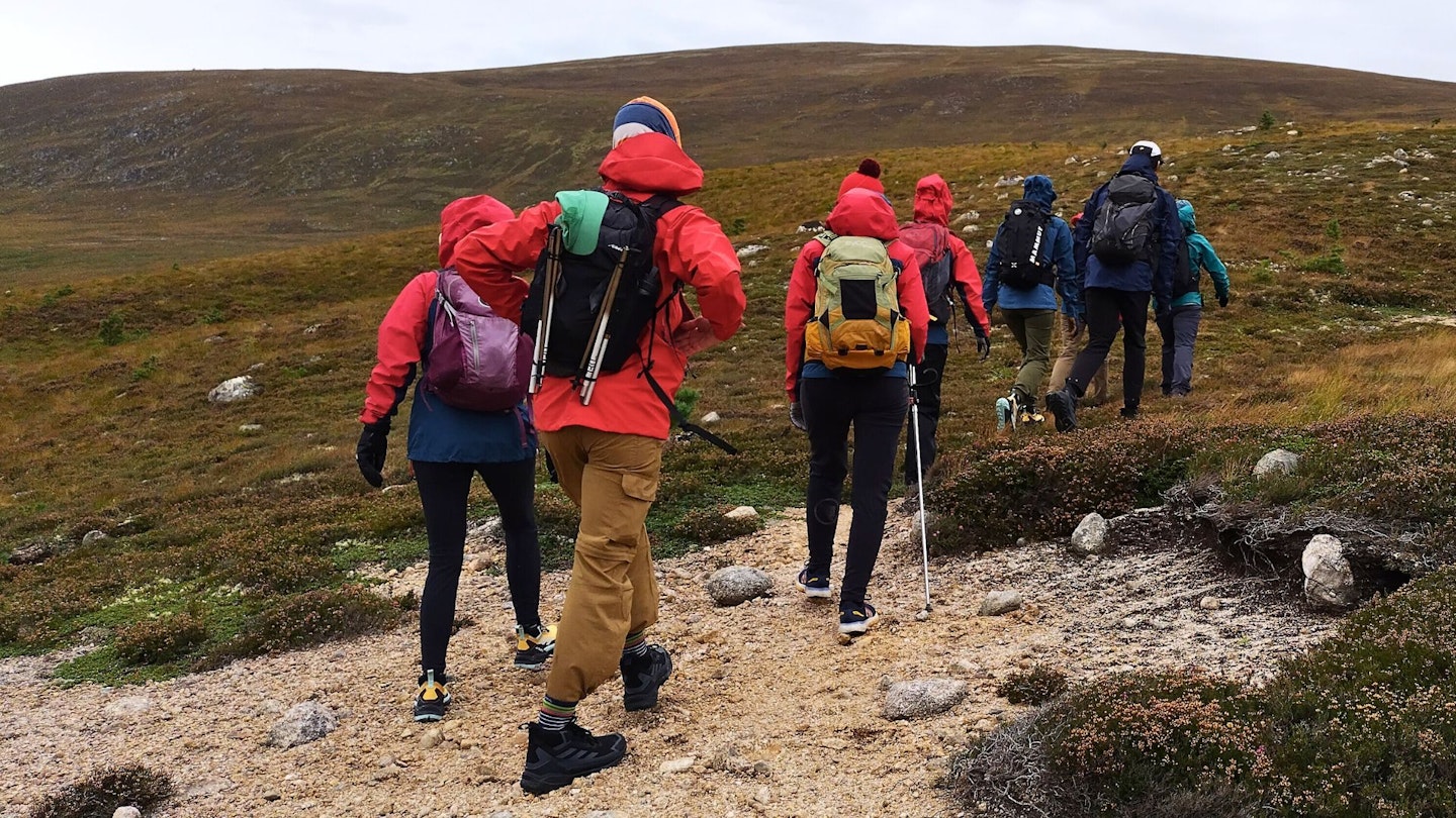 Group of hikers wearing Gore-Tex ePE jackets