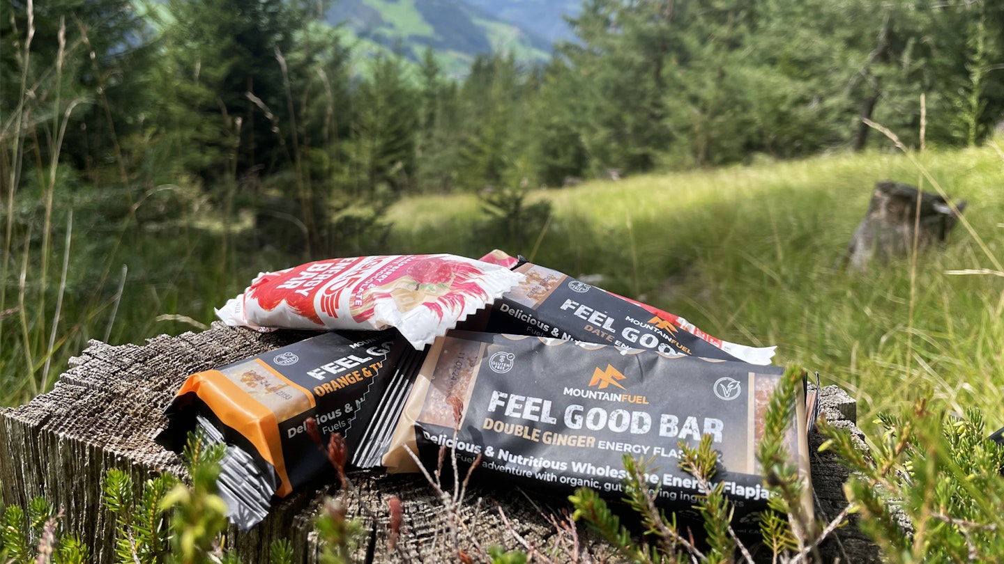 Mountain fuel feel good energy bars and a HIGH5 energy bar