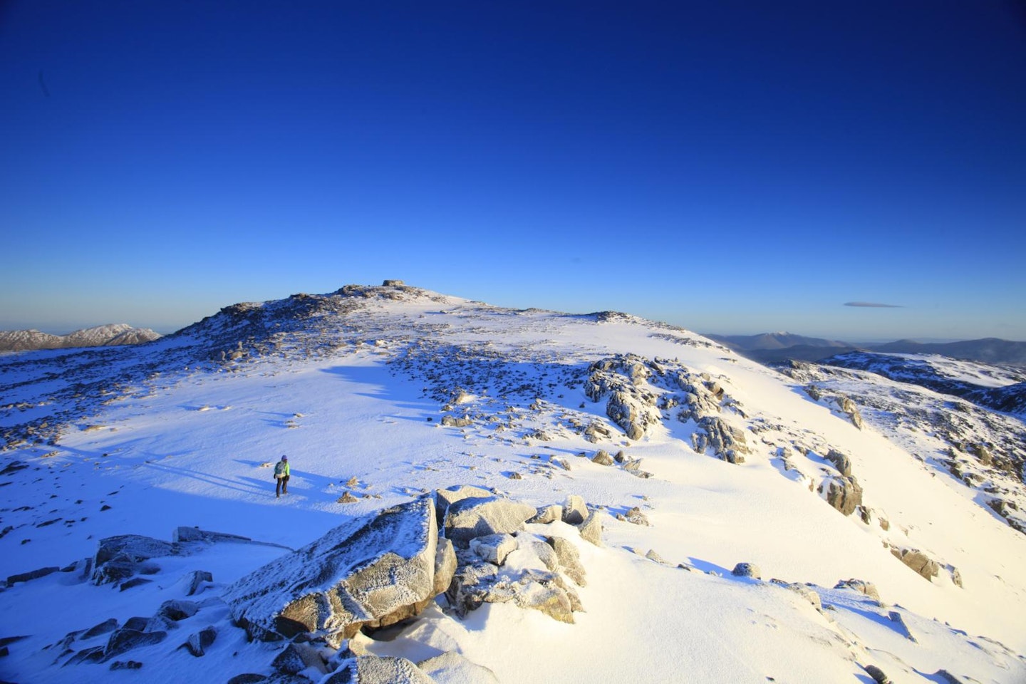Scafell Pike summit in winter