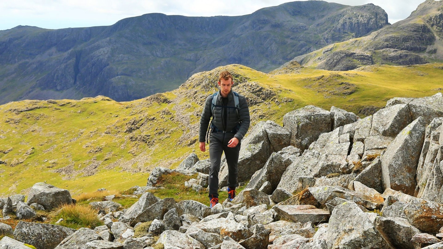 Chris Williams hiking in Lake District wearing Artilect Divide Fusion Stretch Jacket