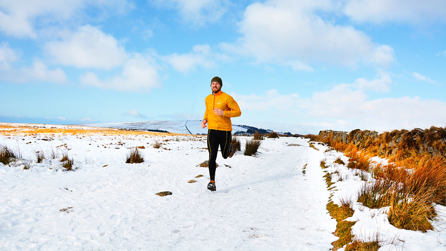 runner on the snow