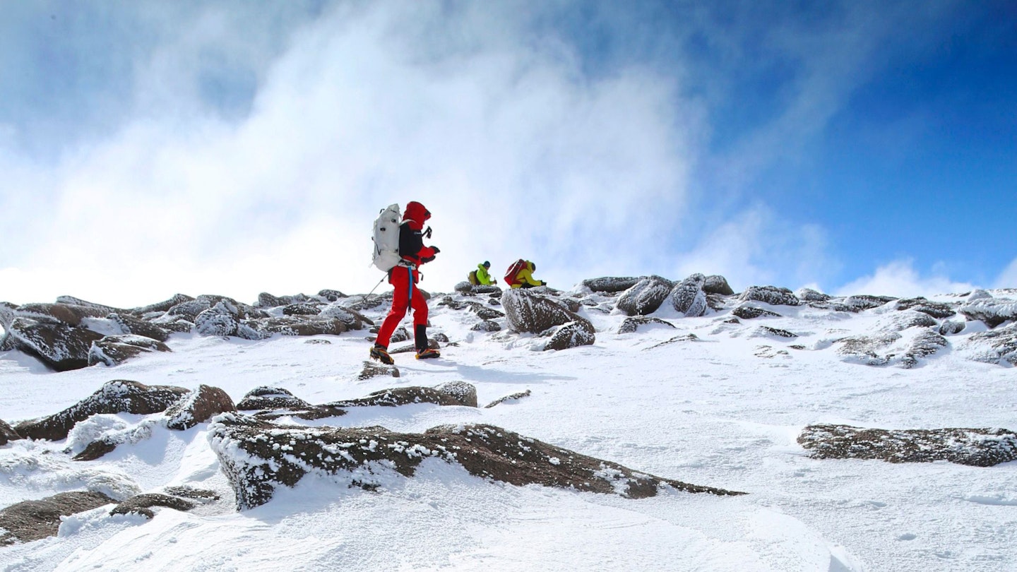 Sastrugi snow formation High on Cairn Gorm Bergha