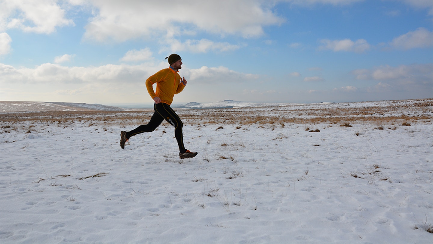 runner in the snow