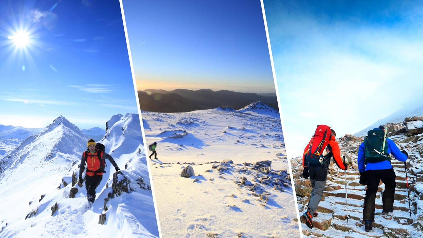 Photos of the 3 Peaks in winter