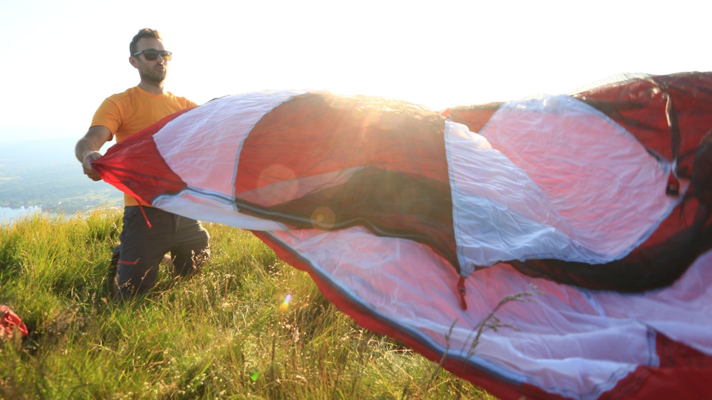 Pitching a tent in the wind