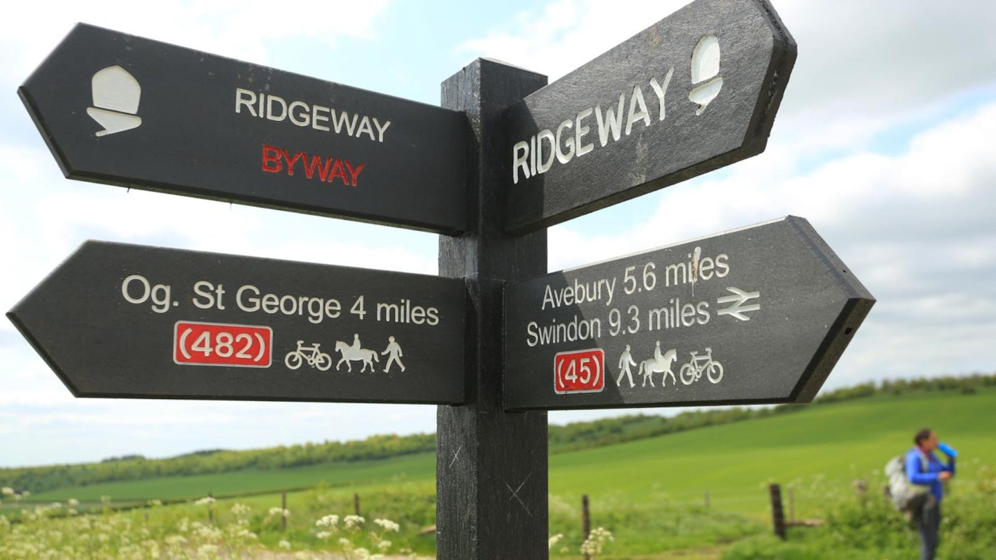 The Ridgeway sign long-distance trail