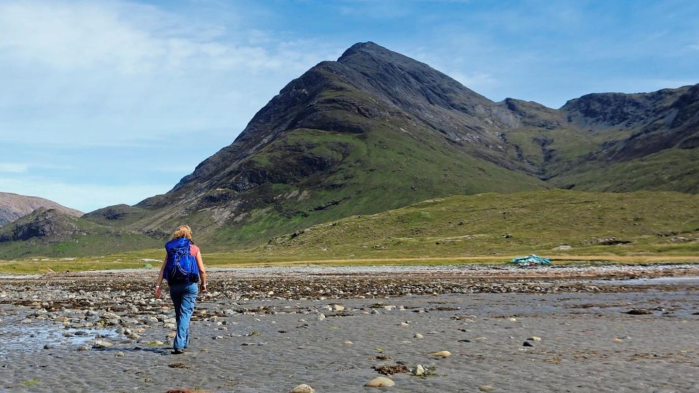 Approaching from Bla Bheinn Camasunary Bay, Skye