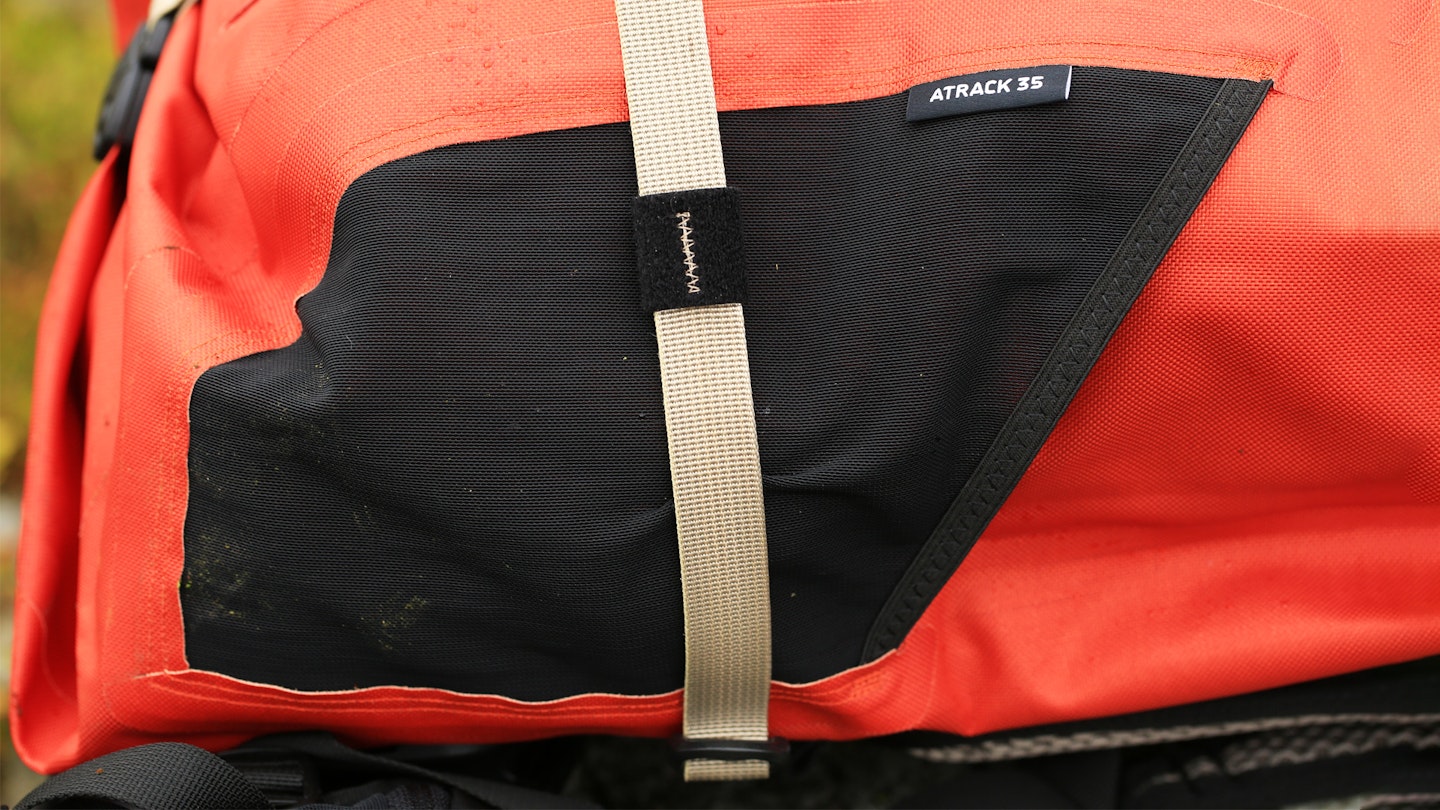 Ortlieb Atrack 35 waterproof backpack side pocket