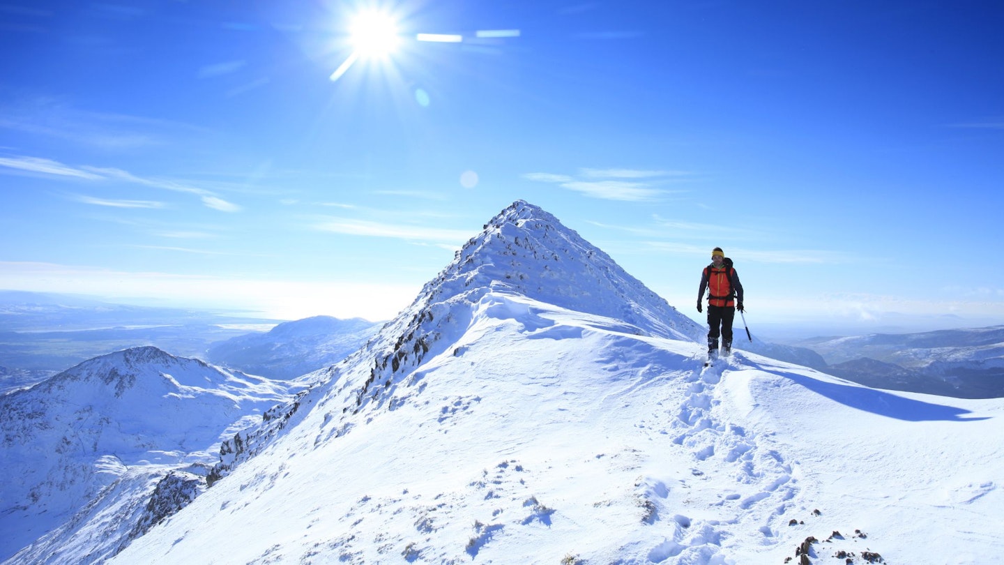 High on the South ridge of Snowdon Looking South