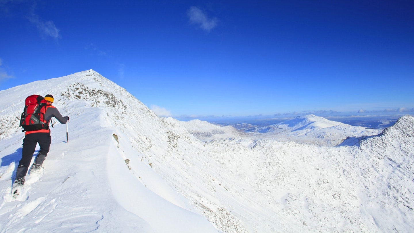 On Allt Maenderyn heading up the South Ridge of Snowdon