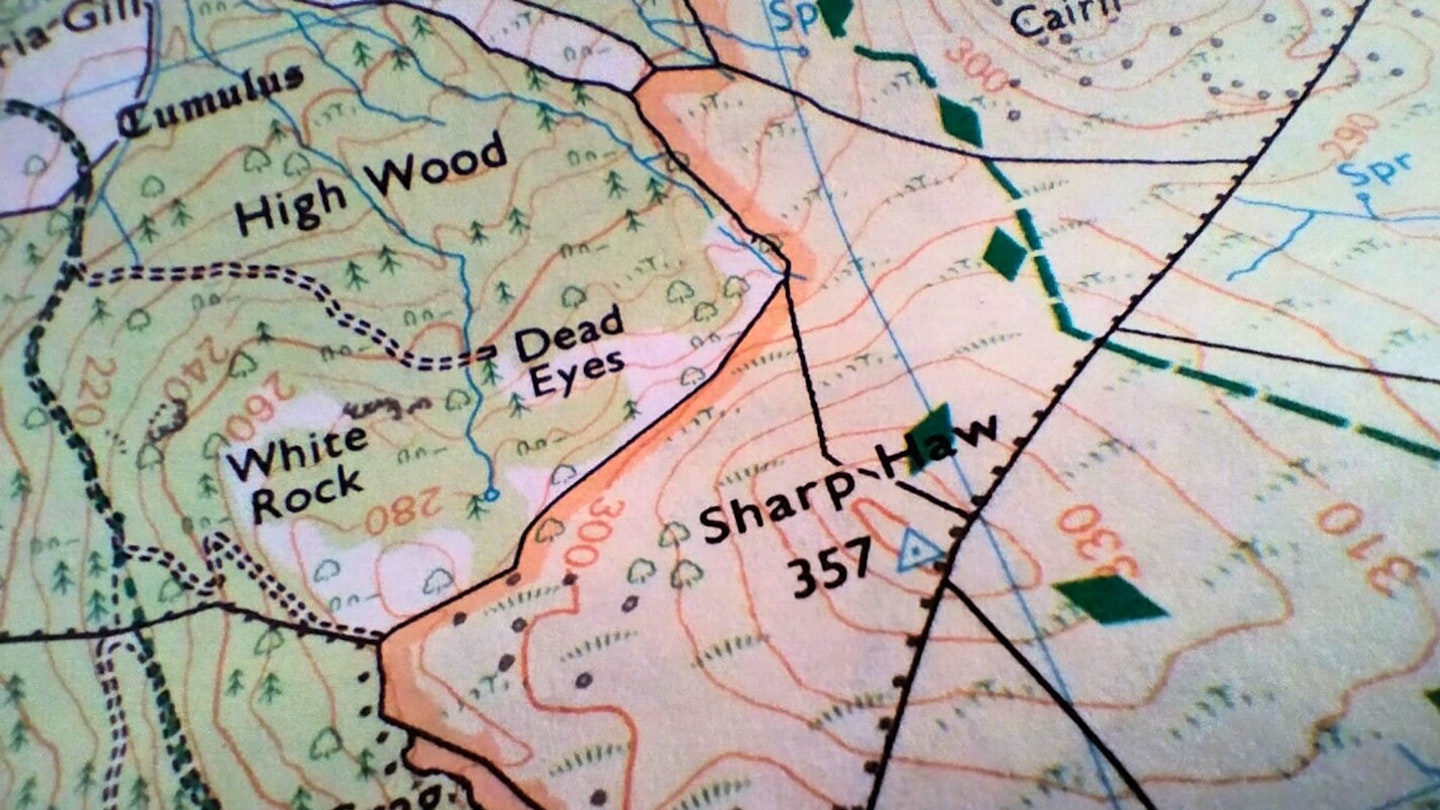 Closeup of OS Explorer Map