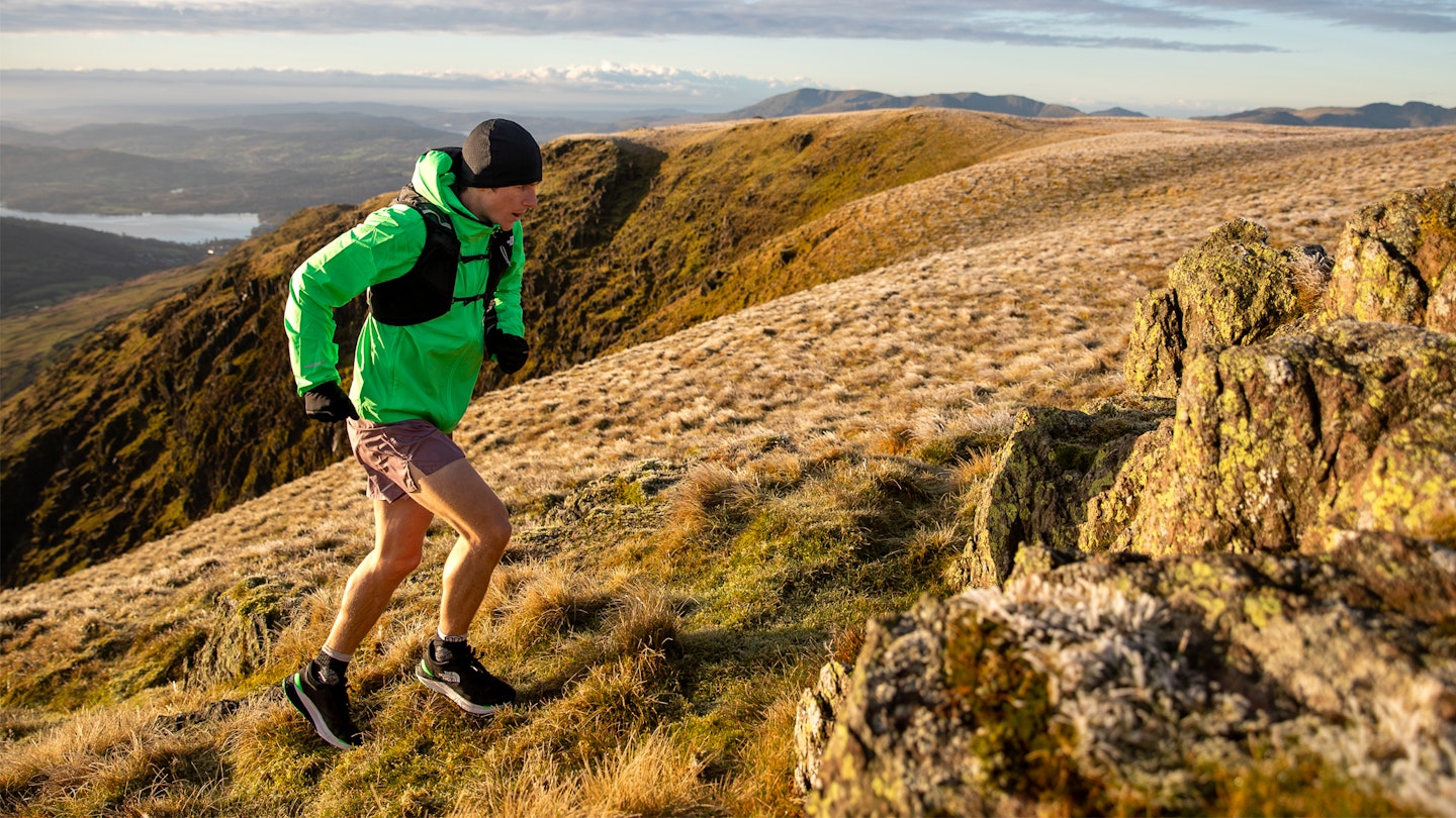 Josh Wade running uphill