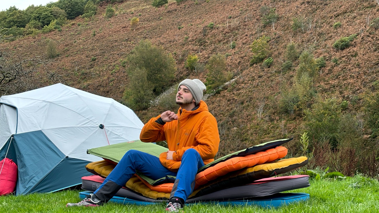 LFTO Gear Tester Milo Wilson in exmoor testing camping mattresses
