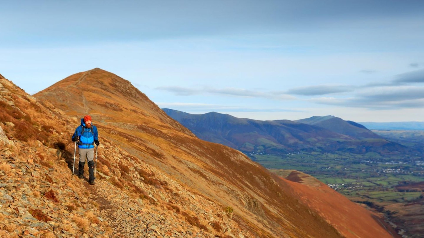 Looking back towards Grisedale Pike while on the way towards Coledale Hause The Lake District