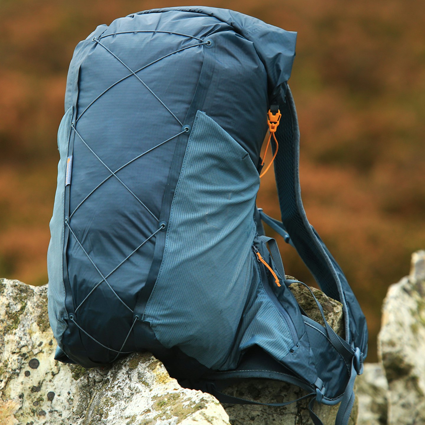 Montane Trailblazer waterproof backpack on the rocks