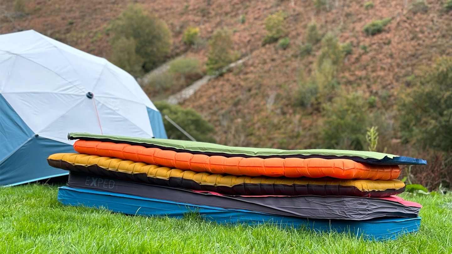 Testing camping mattresses at Cloud Farm Campsite in Exmoor