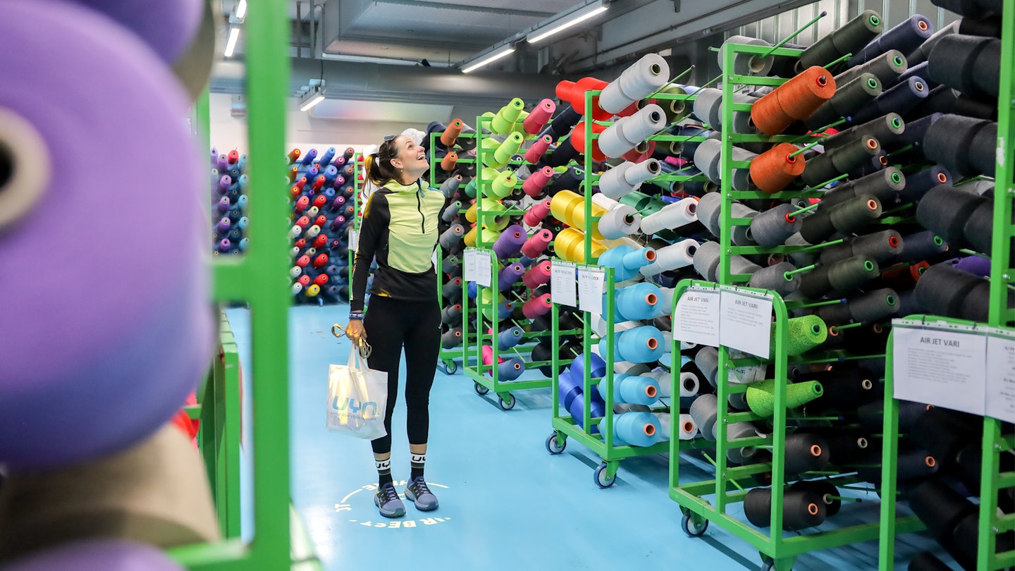 The yarns on racks at AREAS