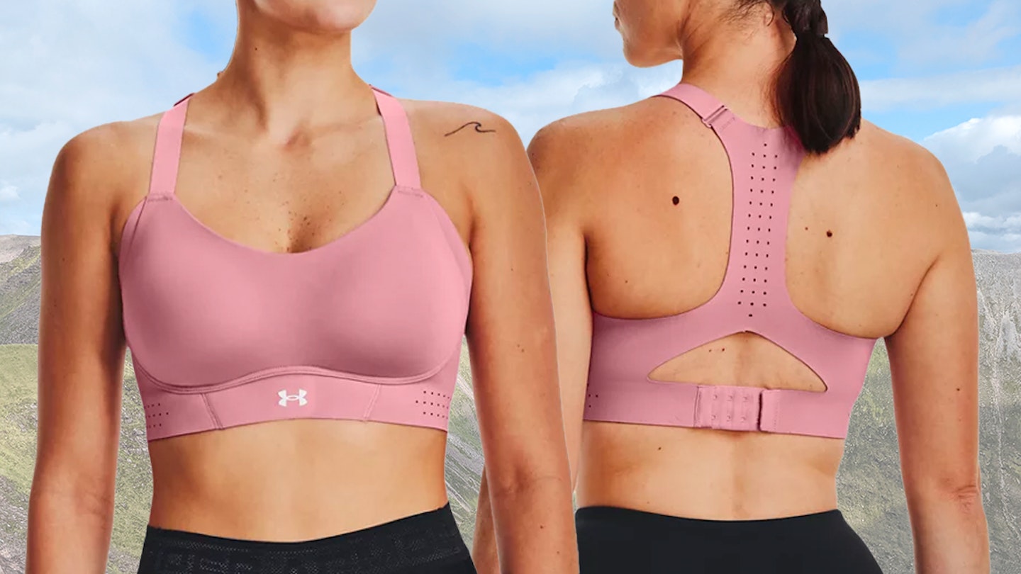 Women's UA Uplift High Sports Bra in 2023  Pink sports bra, Compression bra,  Sports bra