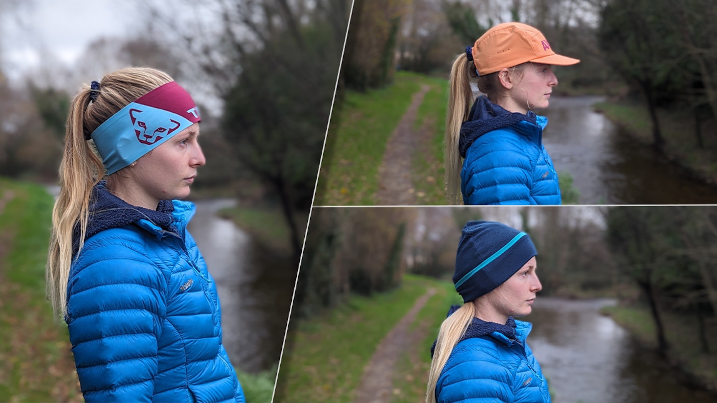 three different kinds of running hat