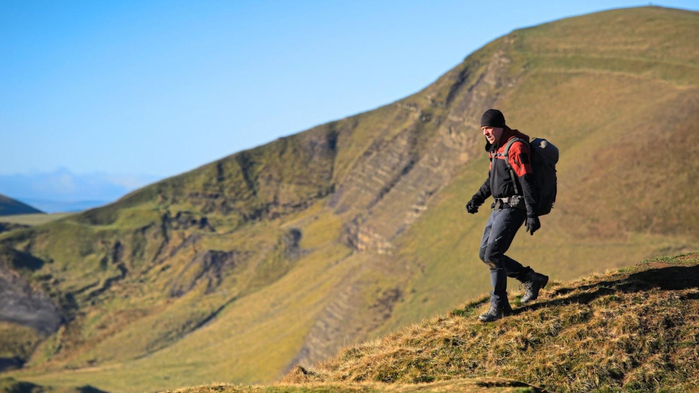 The famous southeast face of Mam Tor