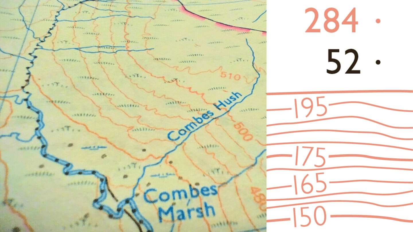 Map elevation and contour symbols