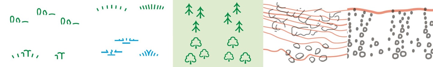 Vegetation and terrain symbols