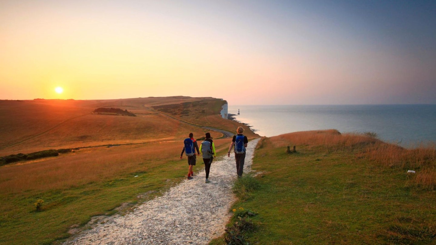 Beachy Head South Downs Way heading to Eastbourne