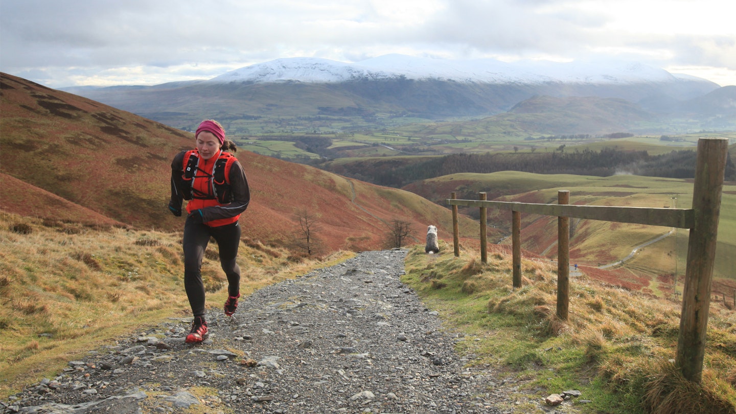 Running up skiddaw hill training for trail running