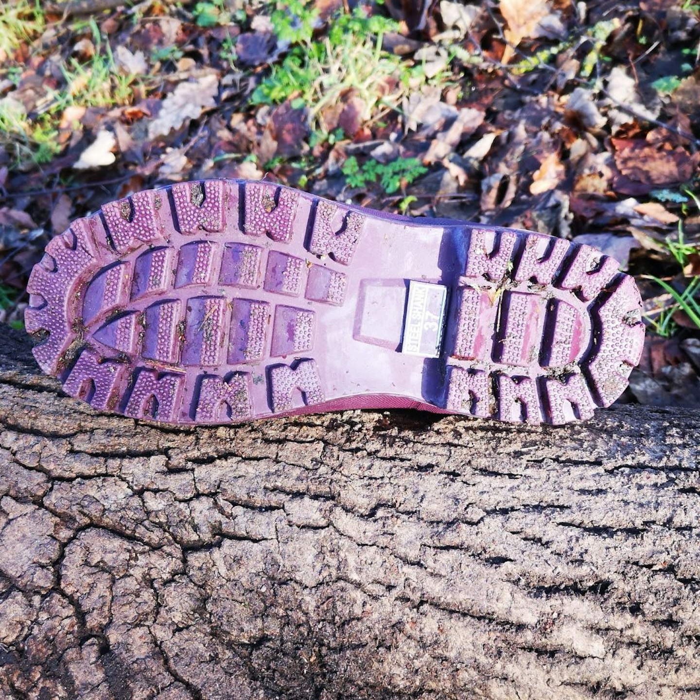the sole of Women's rydal boots in the woods