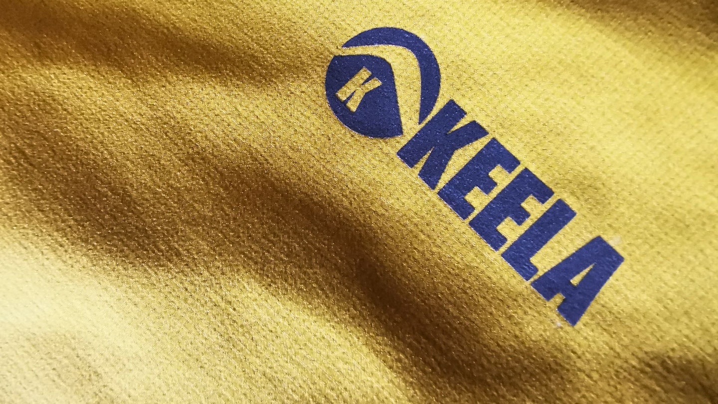 Closeup of Keela label on Keela Carin jacket