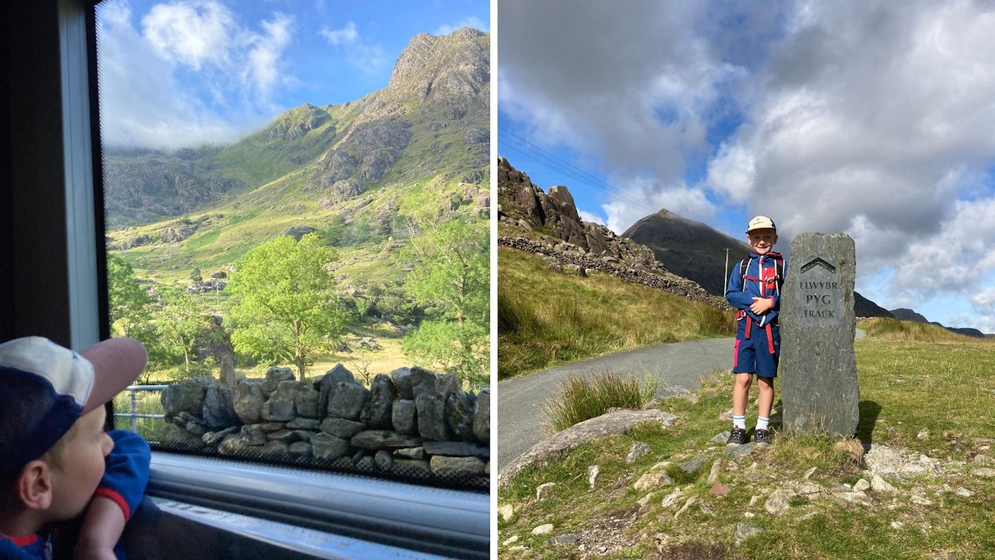 Bus to Pen y Pass Snowdon Pyg Track, how to climb Snowdon with kids