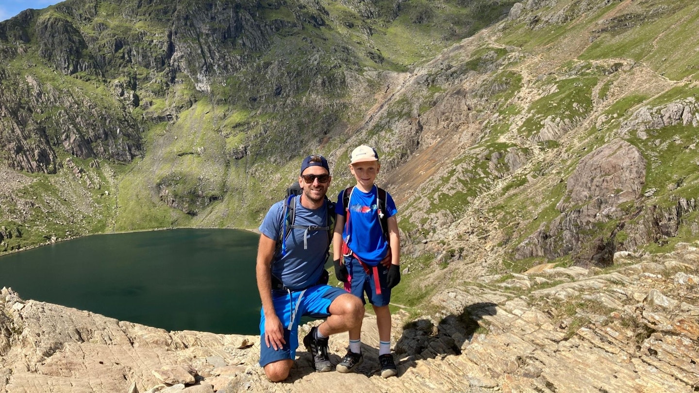 Climbing Snowdon with kids, above Glaslyn