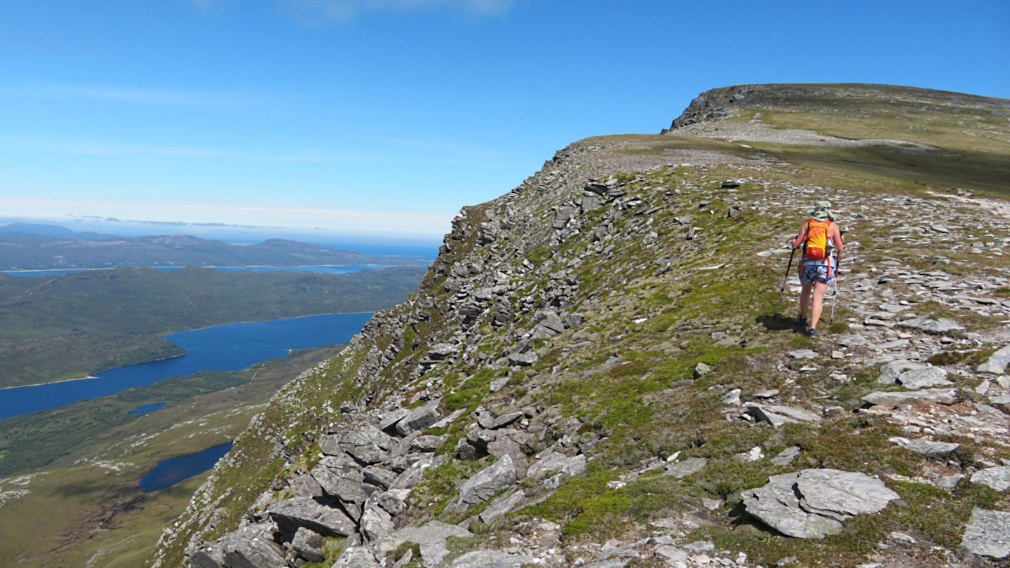 Approaching Ben Hope summit