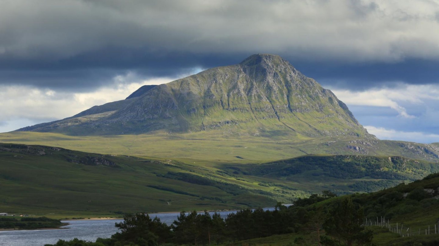 The mountain of Ben Hope & Loch Hope seen from the North west in Sutherland