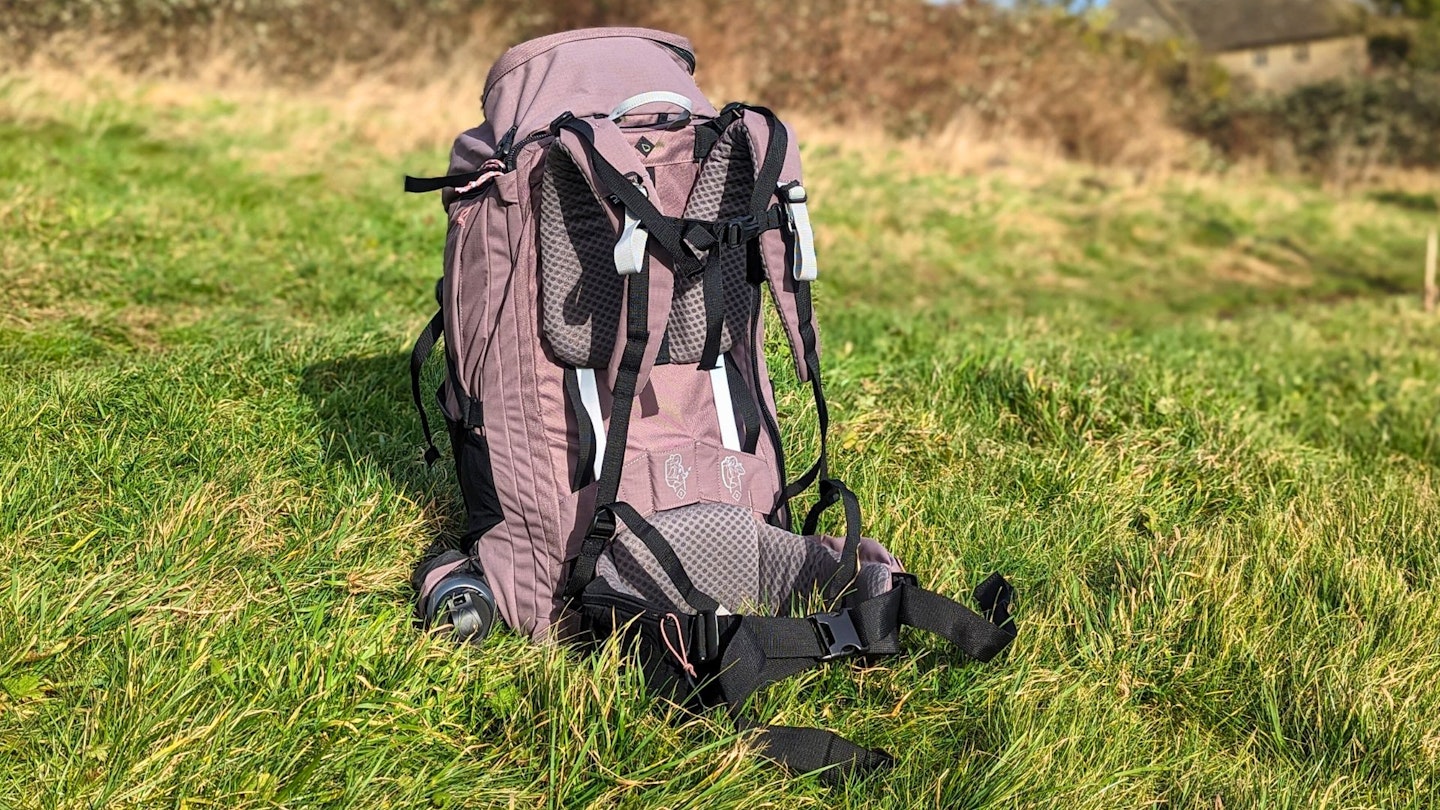 Decathlon Forclaz Women's Travel 900 60+6L Backpack back system