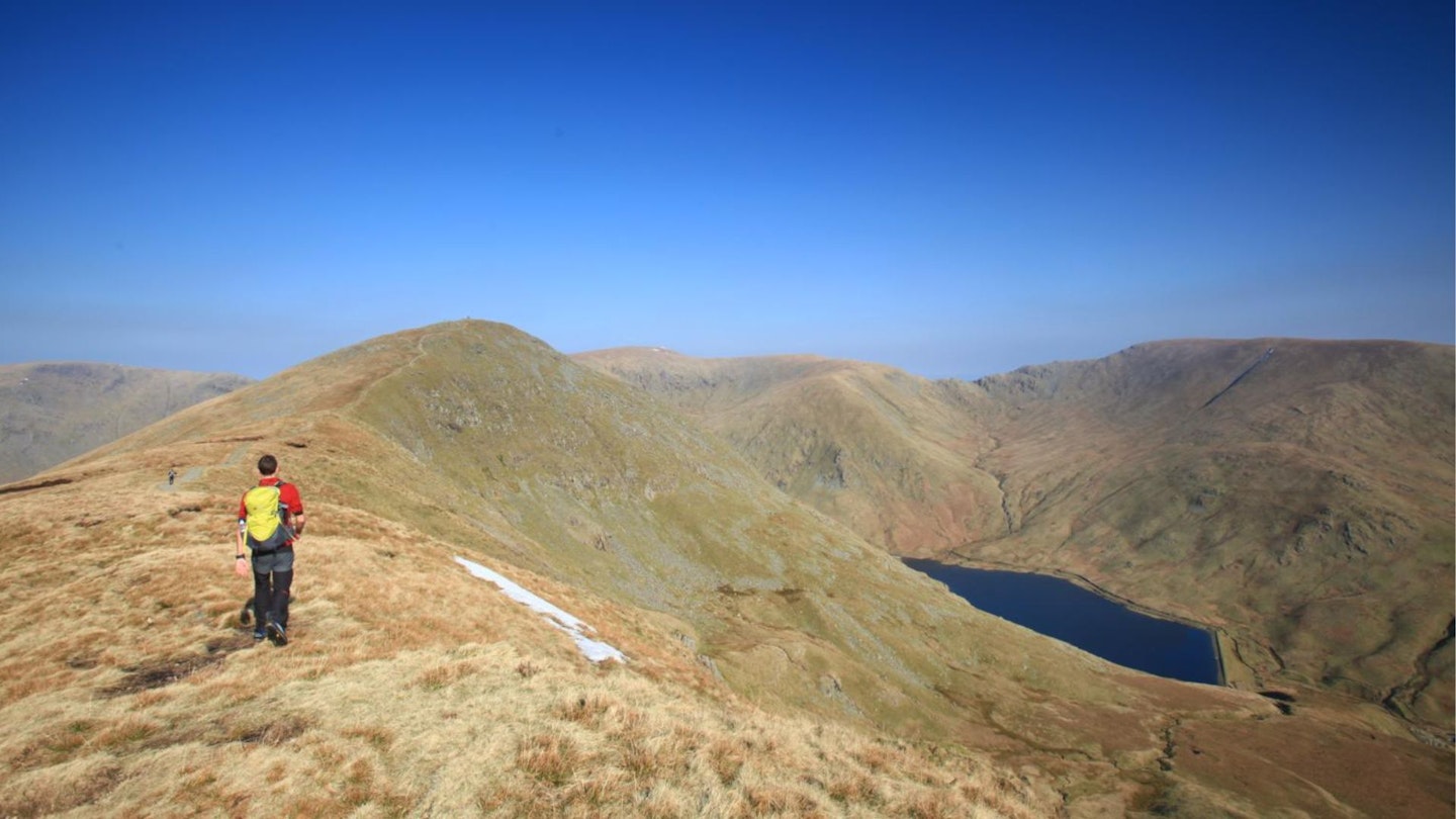 Heading North from Yoke Summit Kentmere Horseshoe Lake District