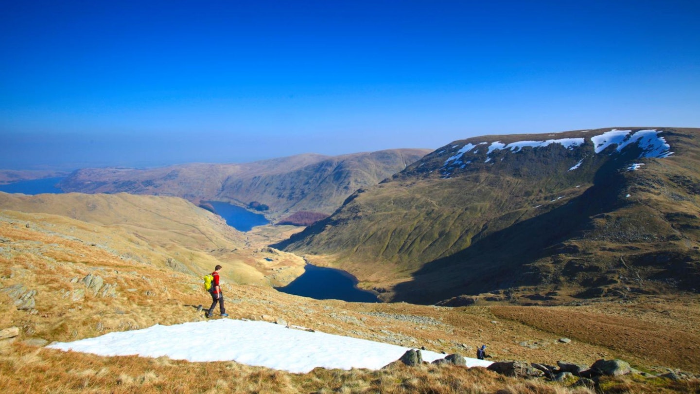 Heading for Harter Fell from Mardale Ill Bell Haweswater in the distance Kentmere Horseshoe Lake District