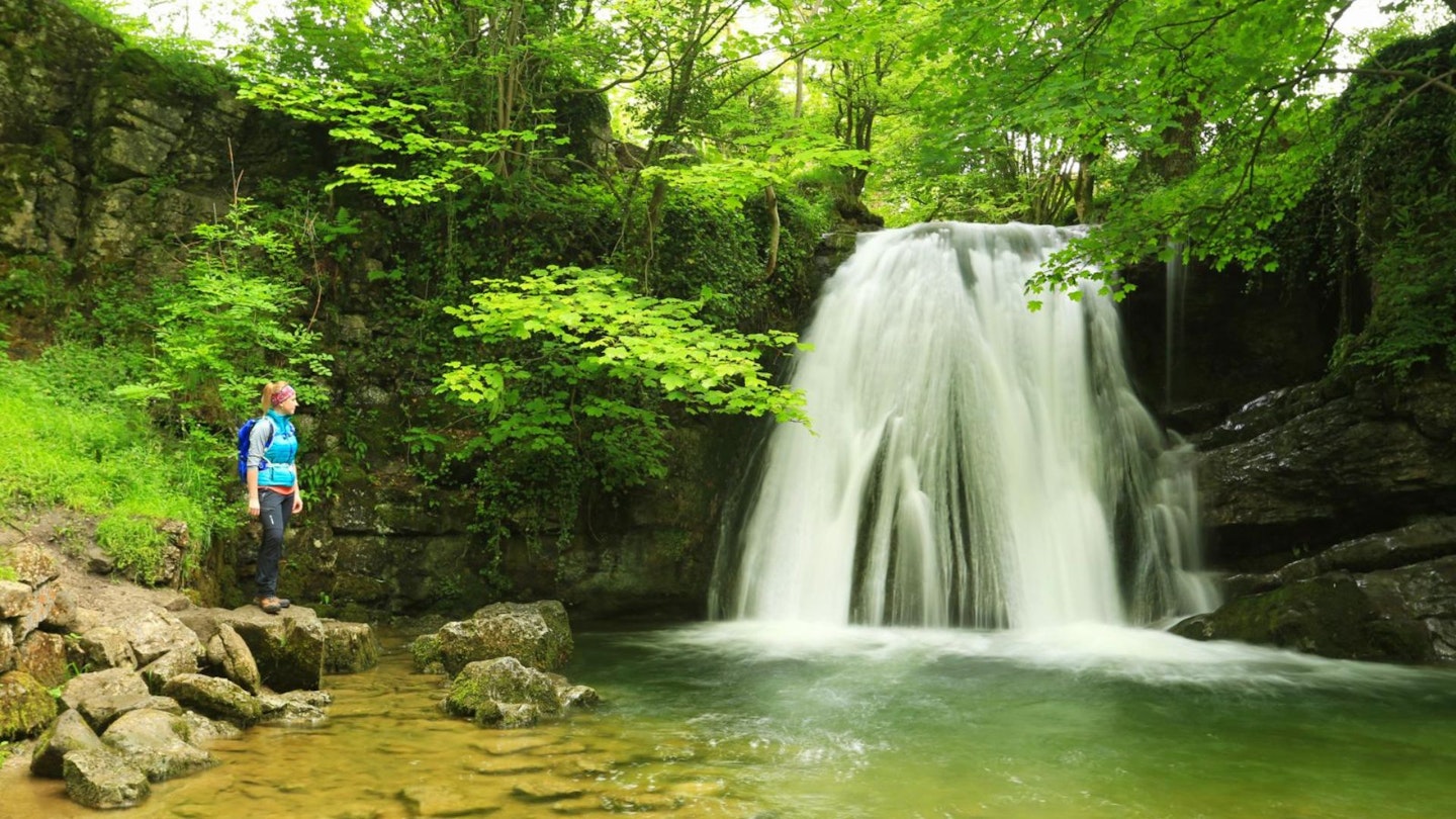 Janet's Foss waterfall Malham Yorkshire Dales