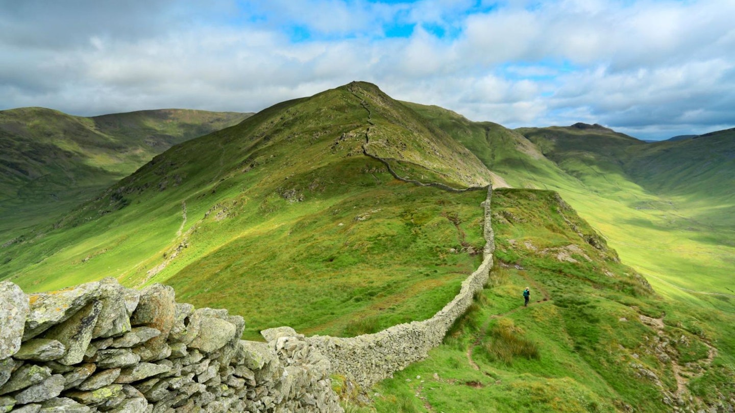 Looking towards High Pike from Low Pike Fairfield Horseshoe Summer