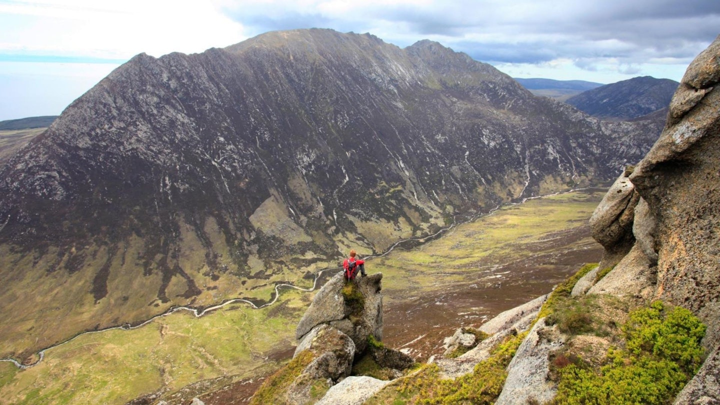 Suidhe Fhearghas with Glen Sannox below Isle of Arran Scotland